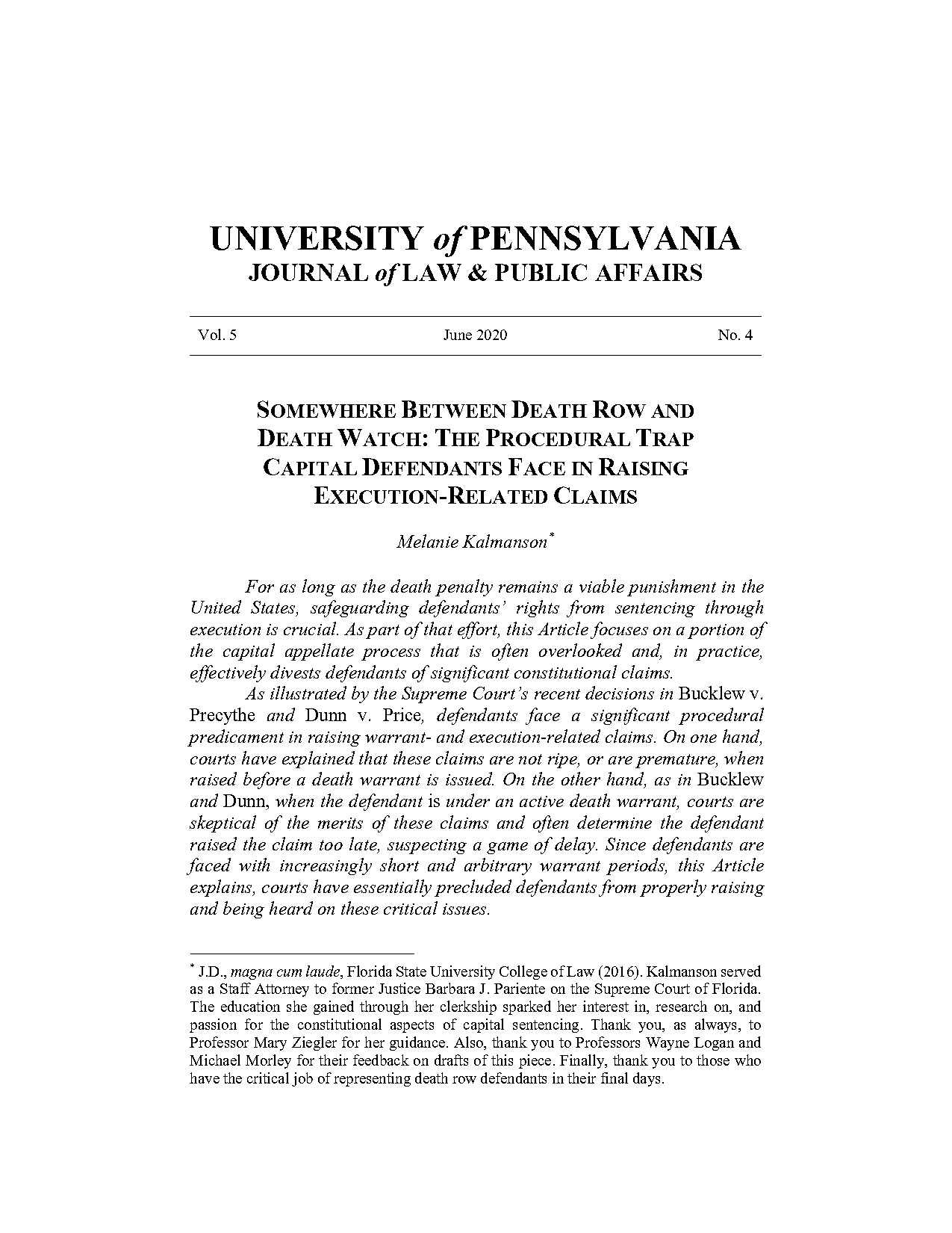 how long from death warrant to execution in florida hannon