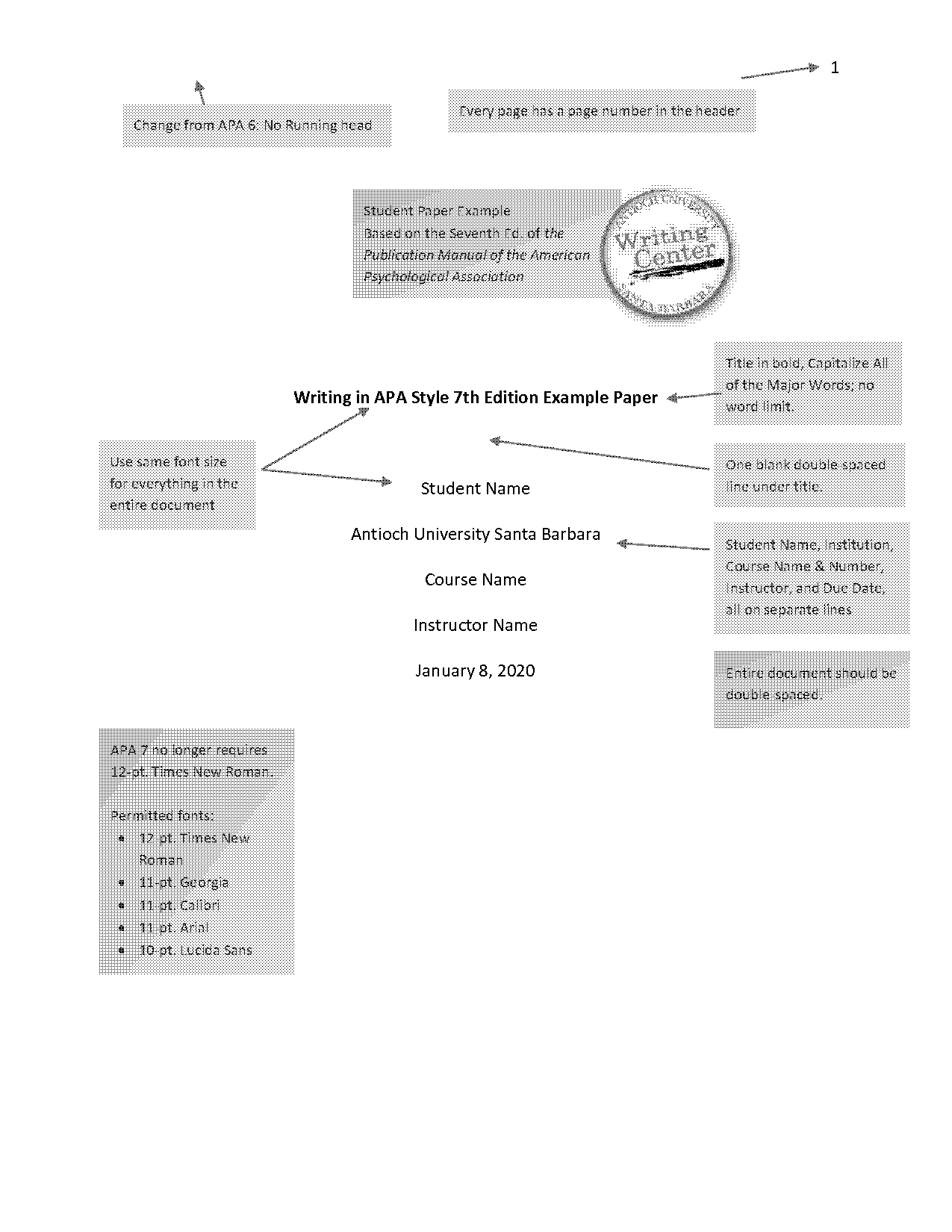 reference sample apa format