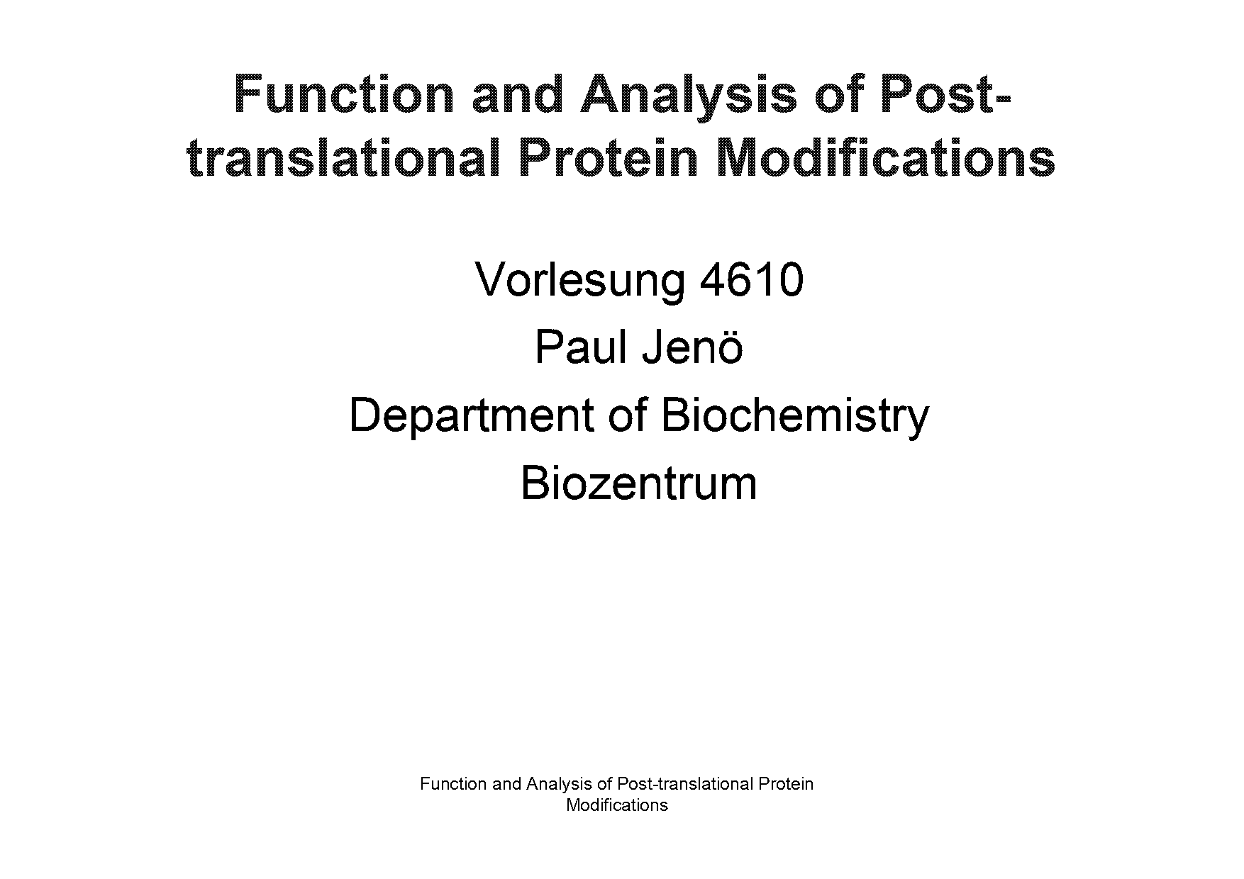 post translational modification in prokaryotes and eukaryotes pdf