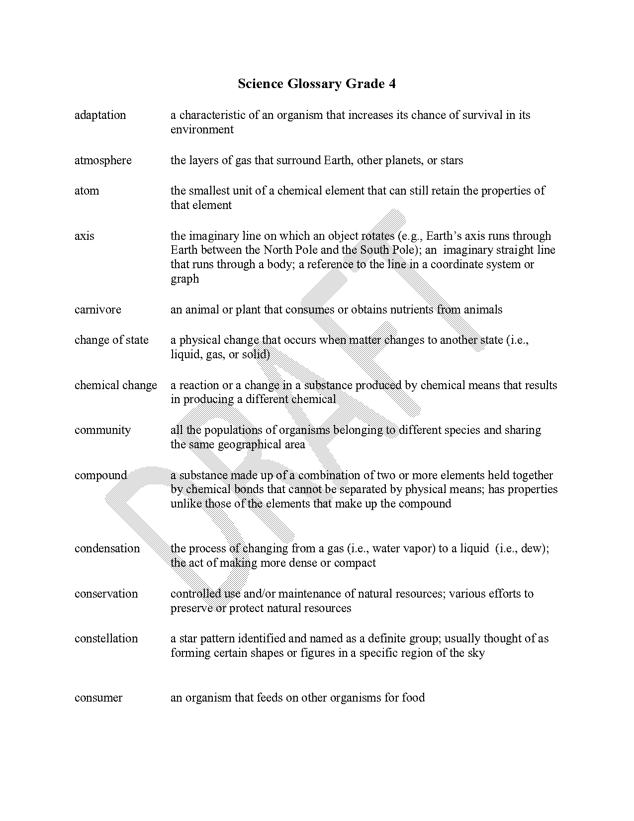 define condensation in science terms