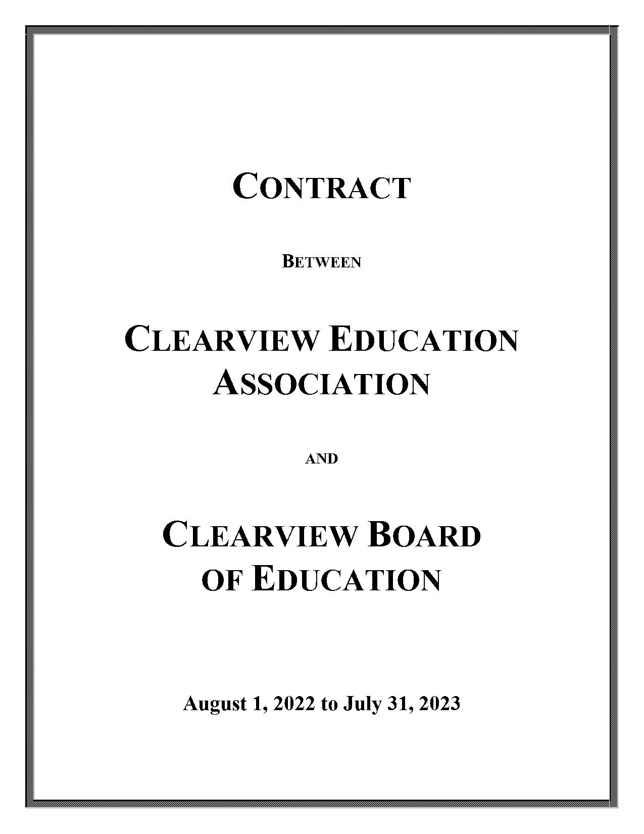 clearview regional school district contract