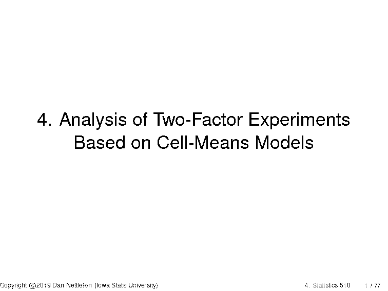 cell means model example