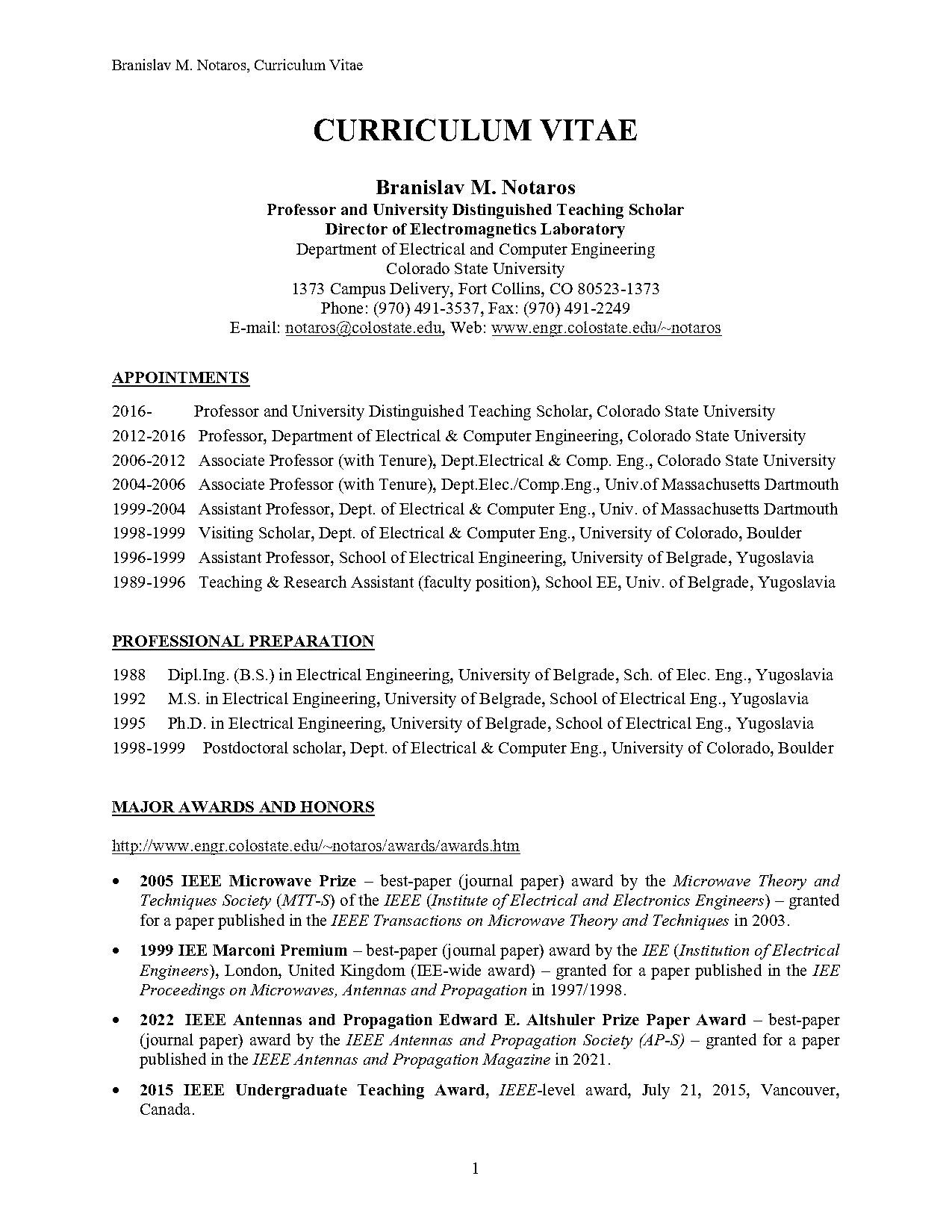 resume for microwave engineer