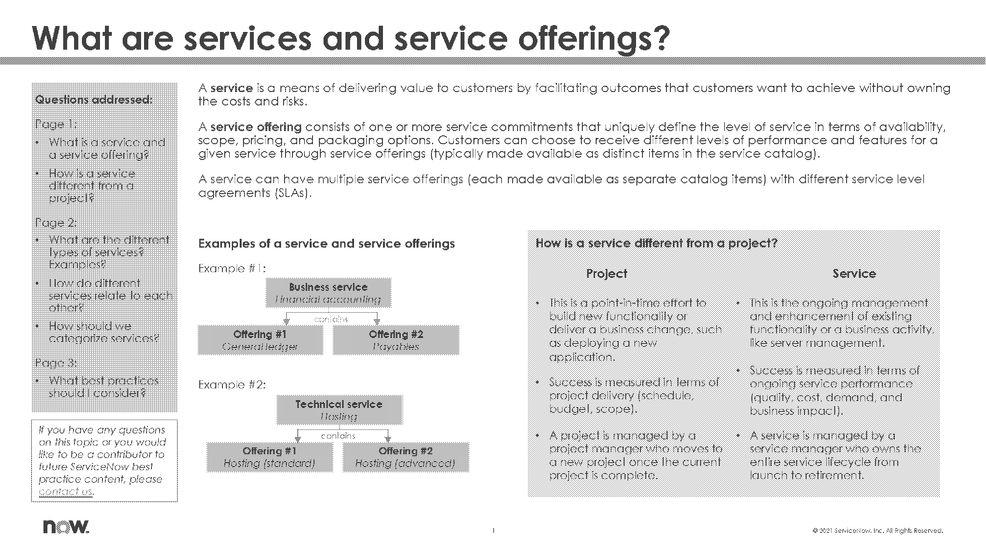 samples of service offers