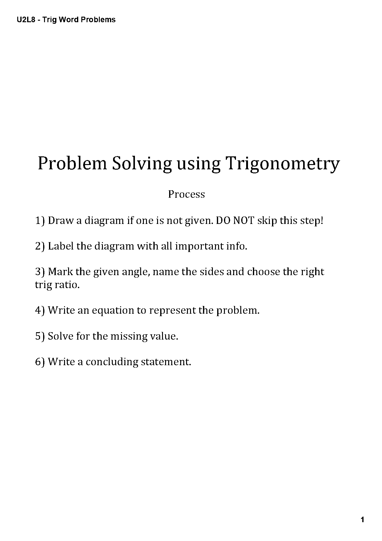 angle of elevation word problems examples