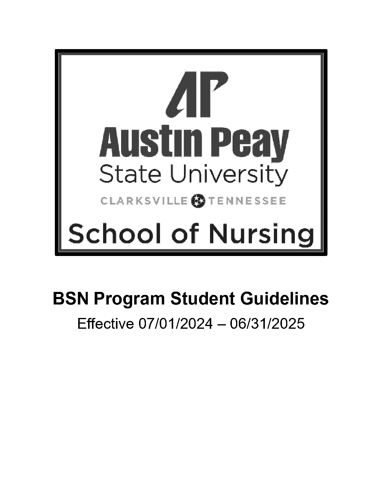 apsu nursing program requirements