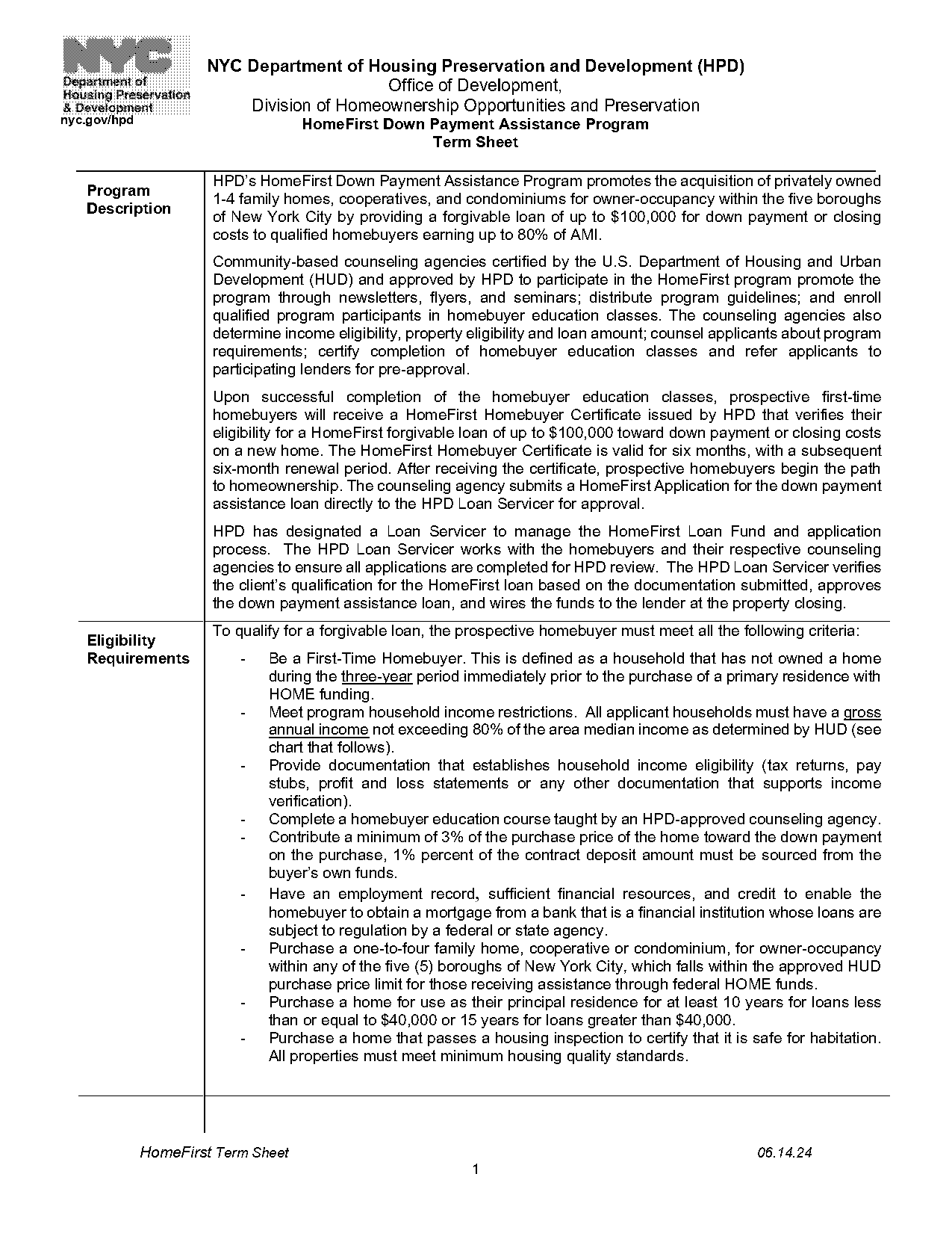 term used on purchase of house