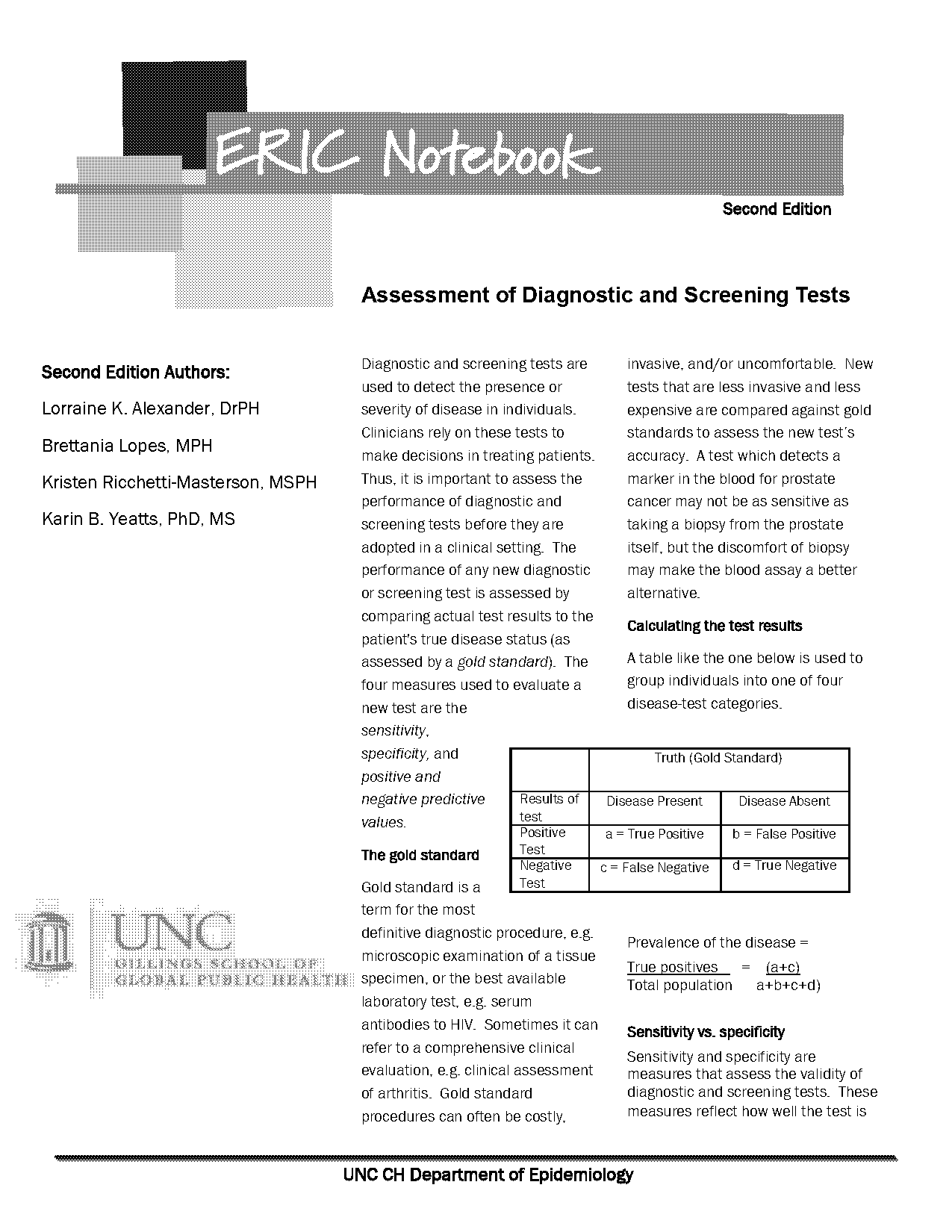 example of high specificity test