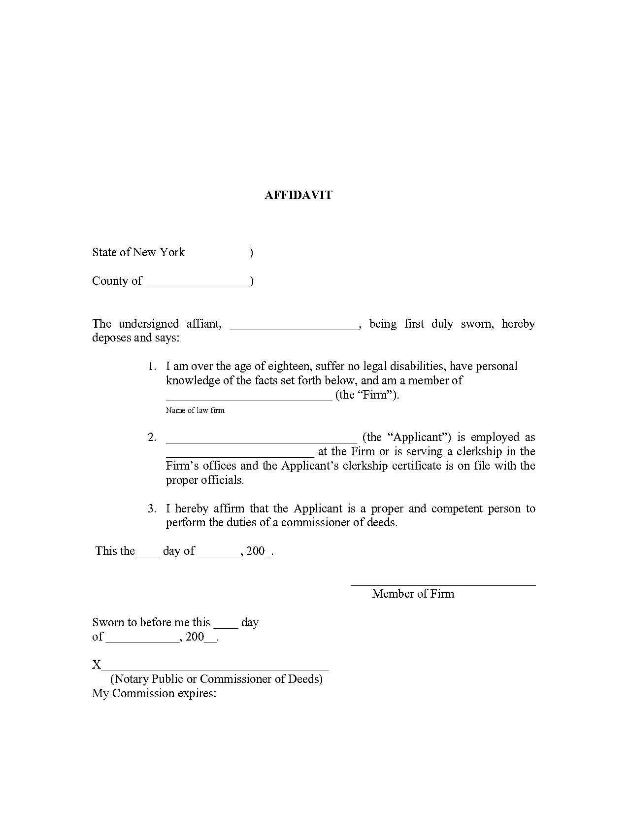 affidavit of truth pdf