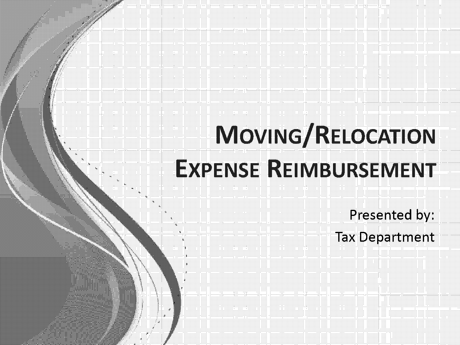 relocation expenses request letter