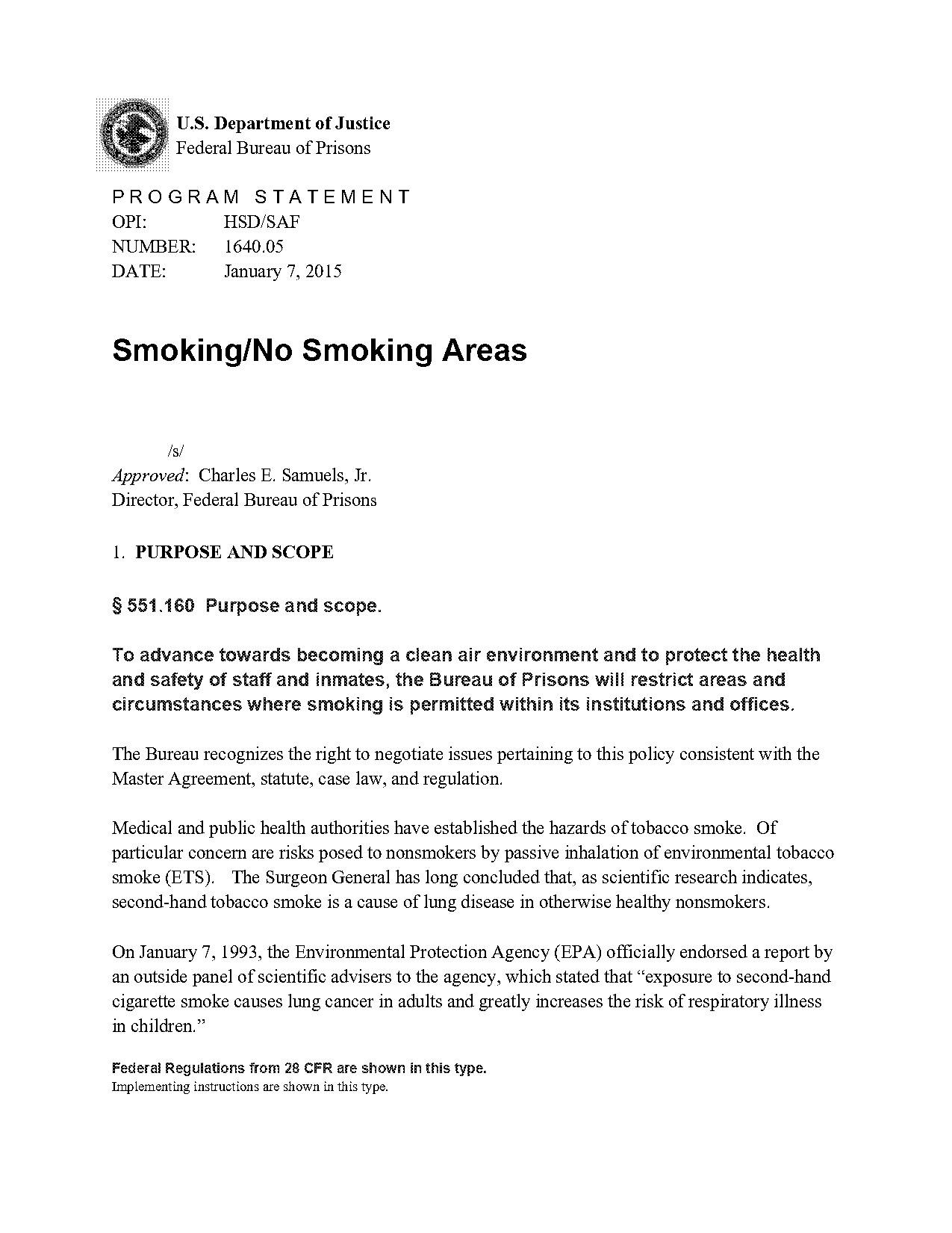 smoking ban statement of the problem