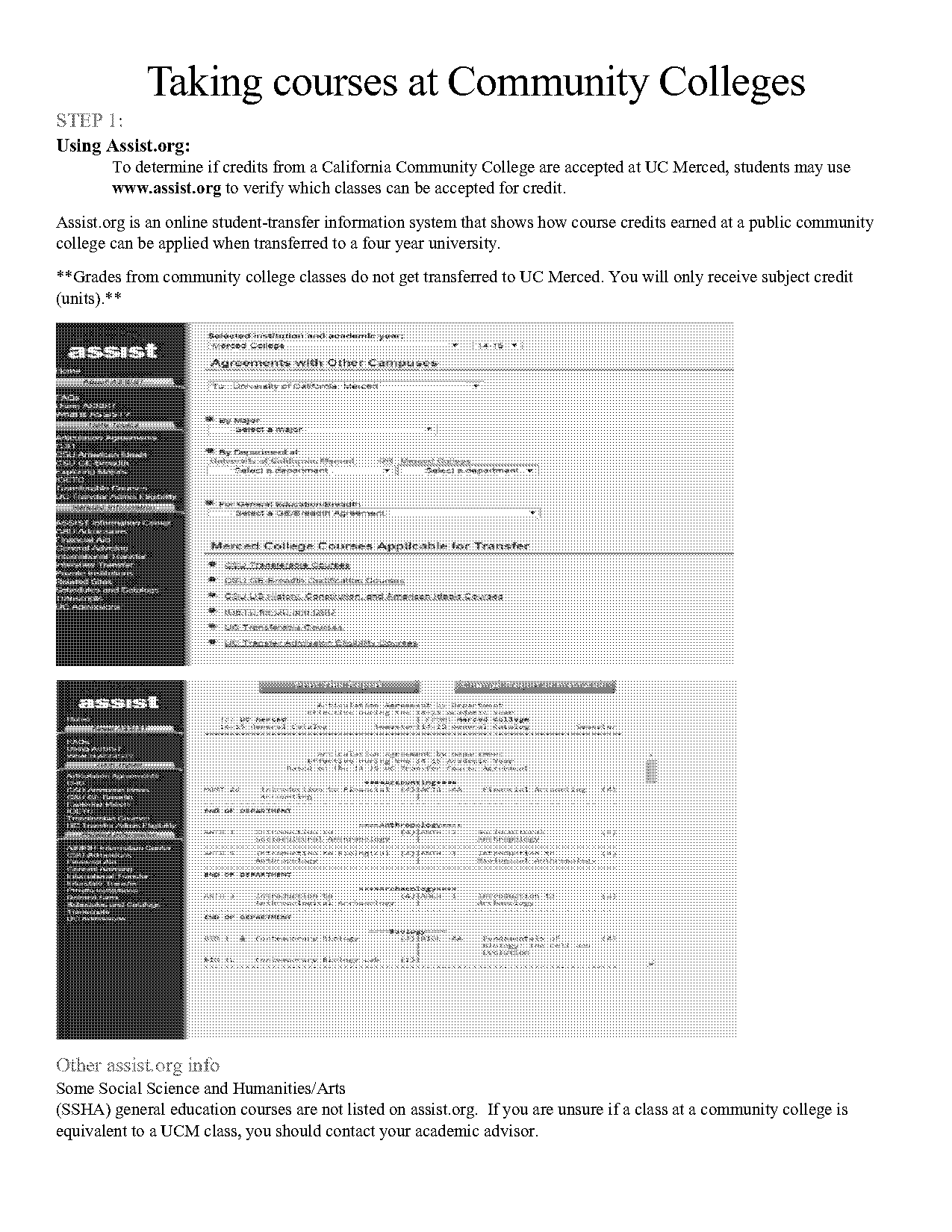 uc merced unofficial transcript