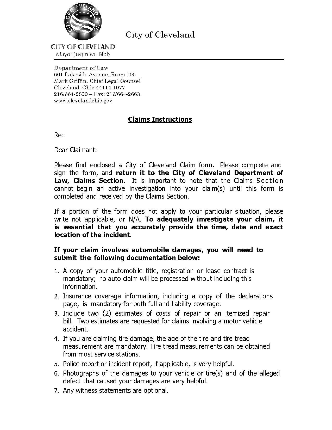 letter of complaint about potholes