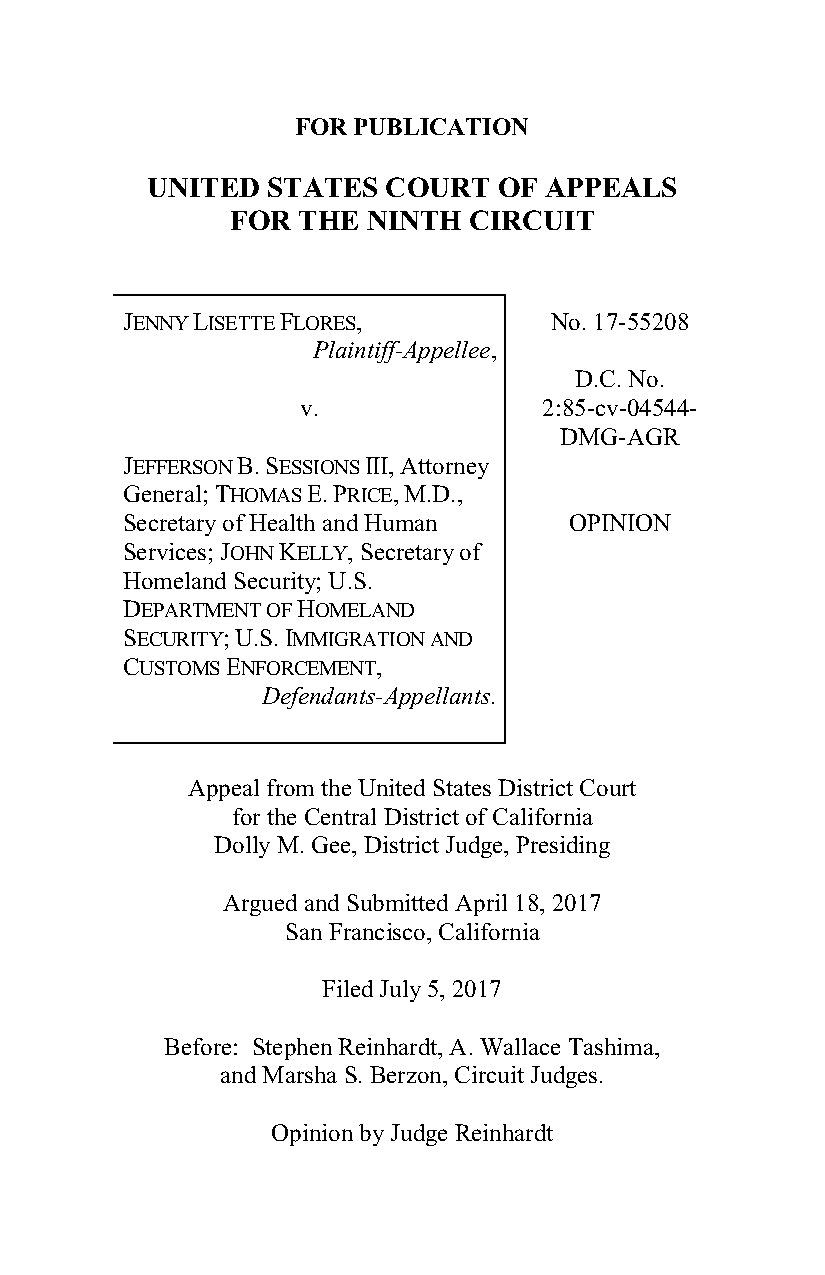 who signed the flores settlement agreement