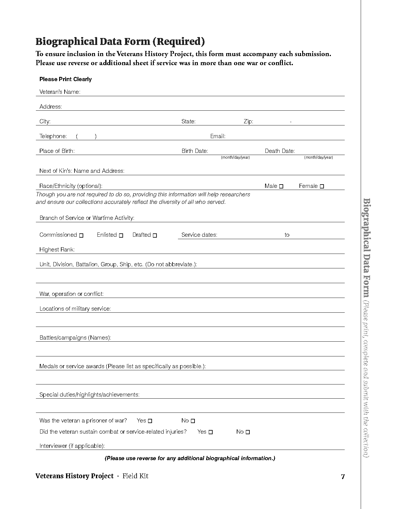 bio data form template