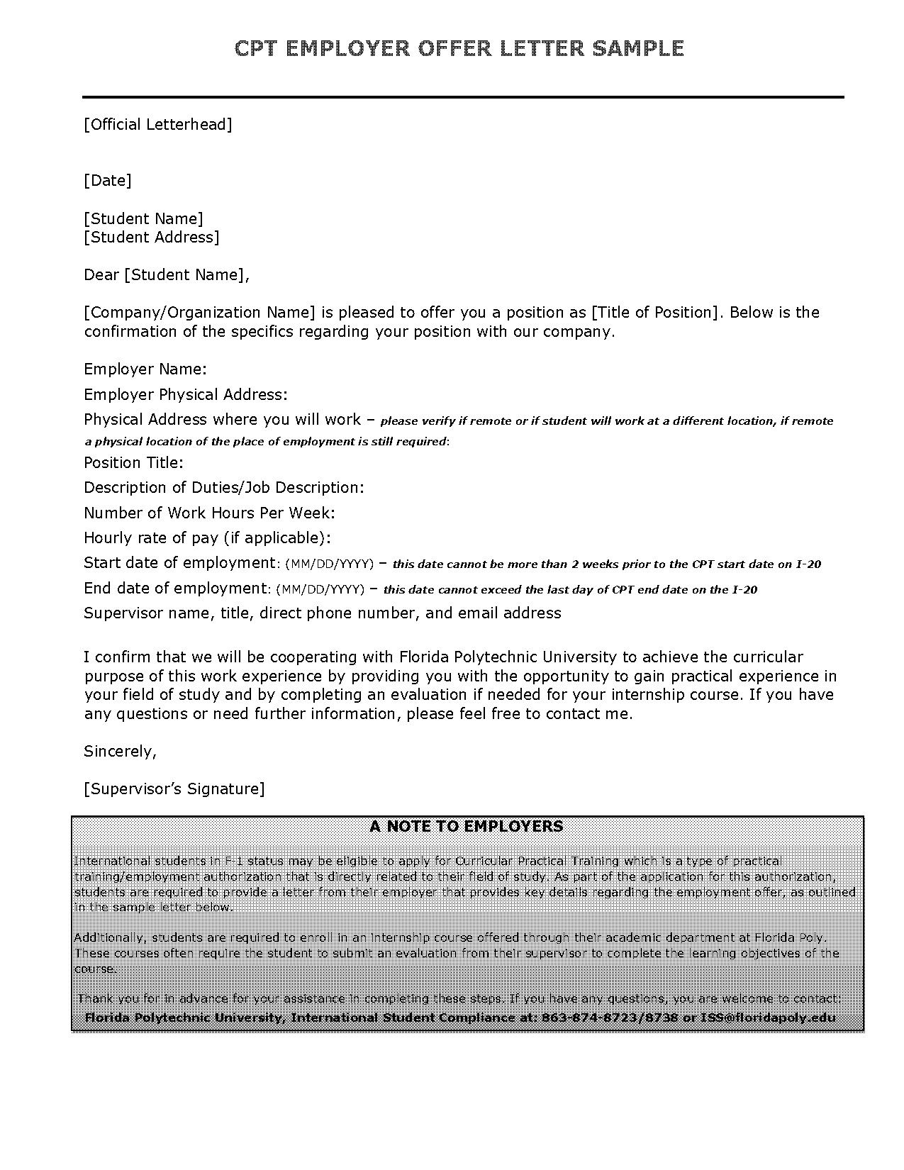 remote employment offer letter