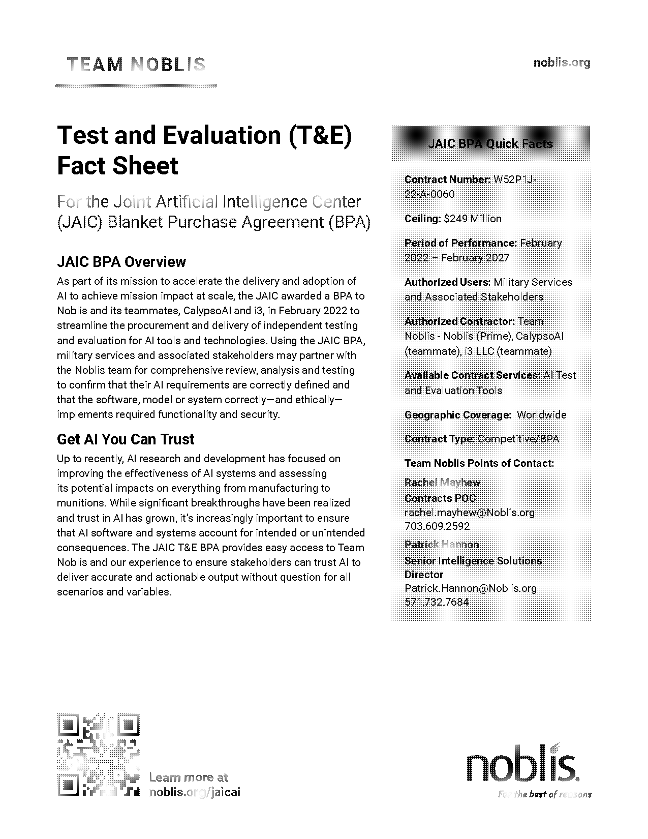 jaic test and evaluation