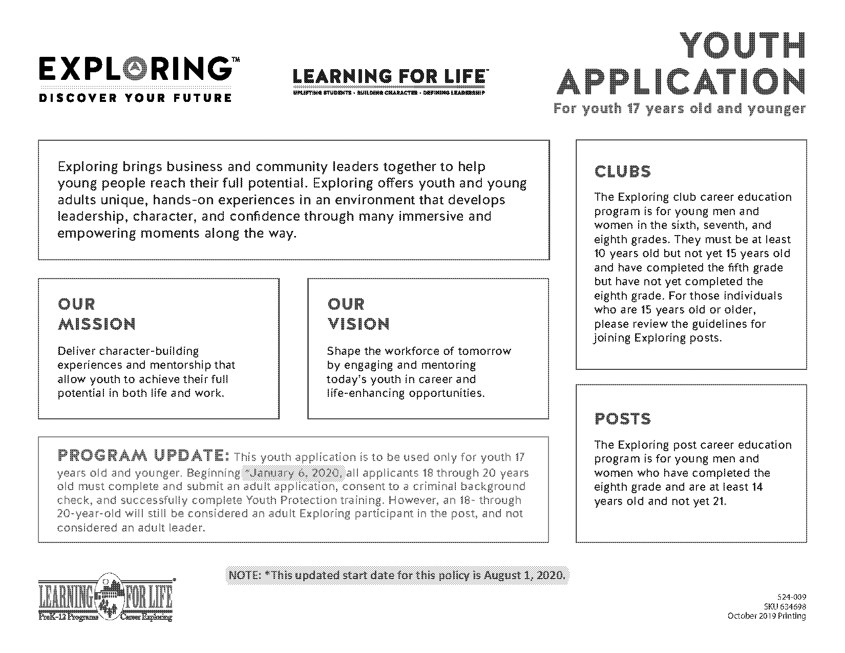 complete youth registration form