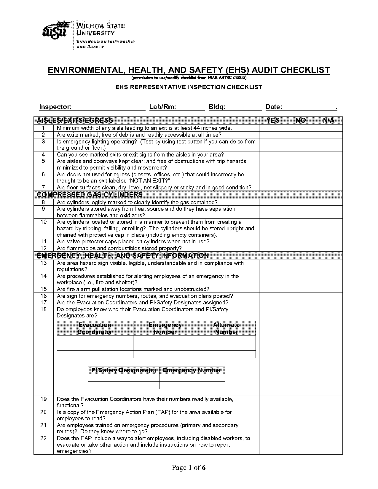 esd audit checklist excel