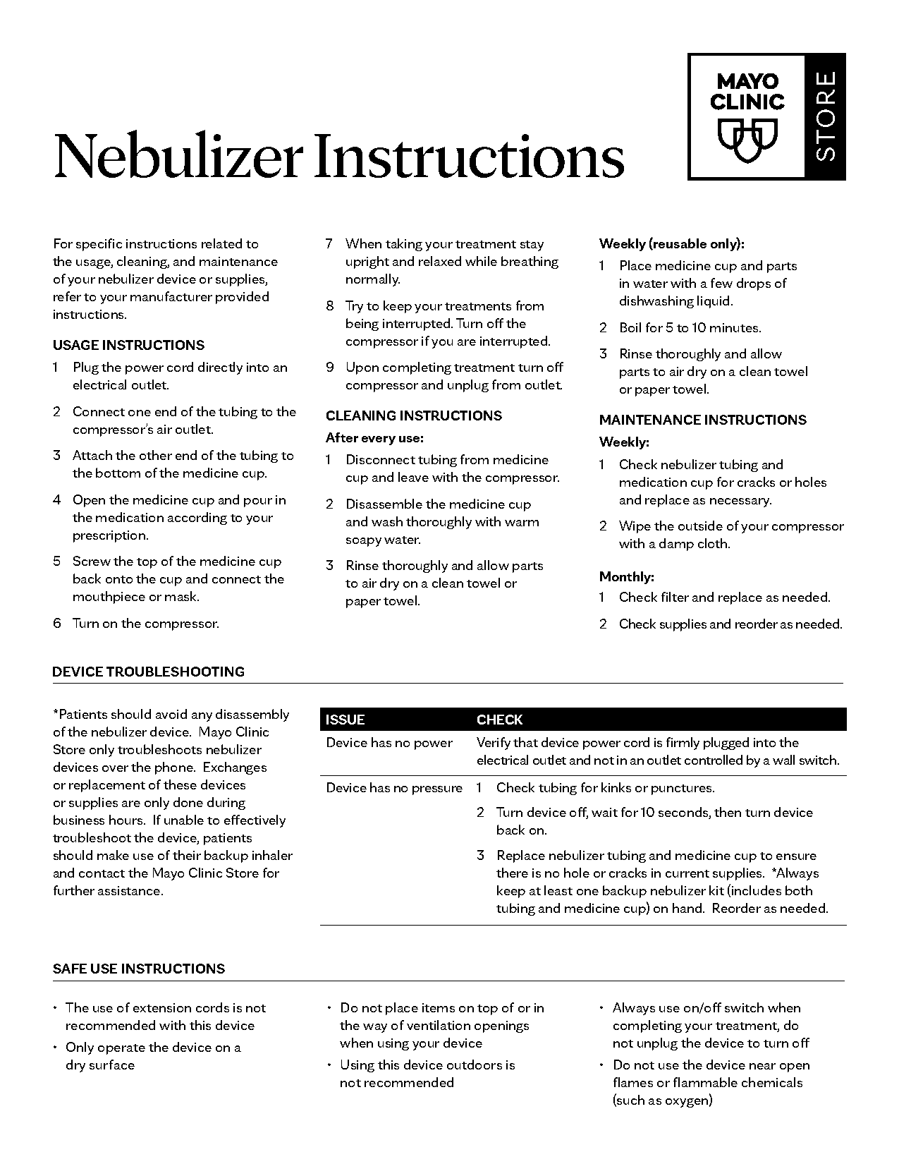 salter labs nebulizer cleaning instructions