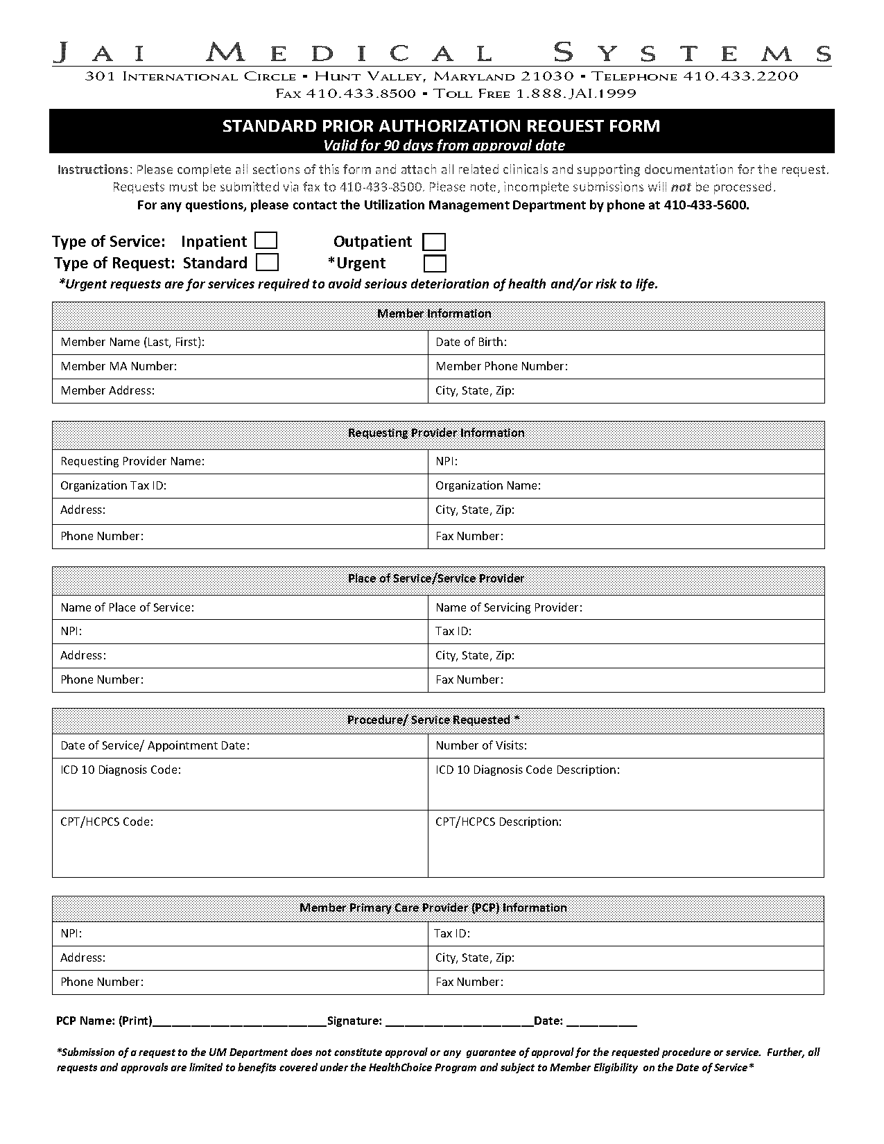 jai medical center prior authorization form