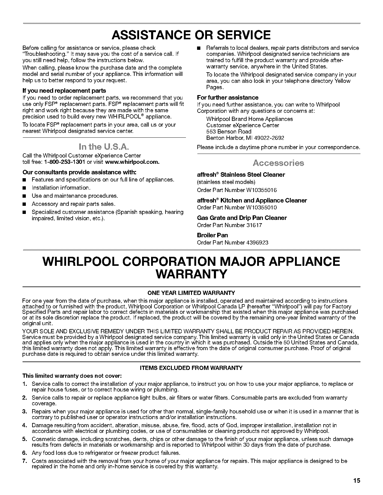 whirlpool customer service application