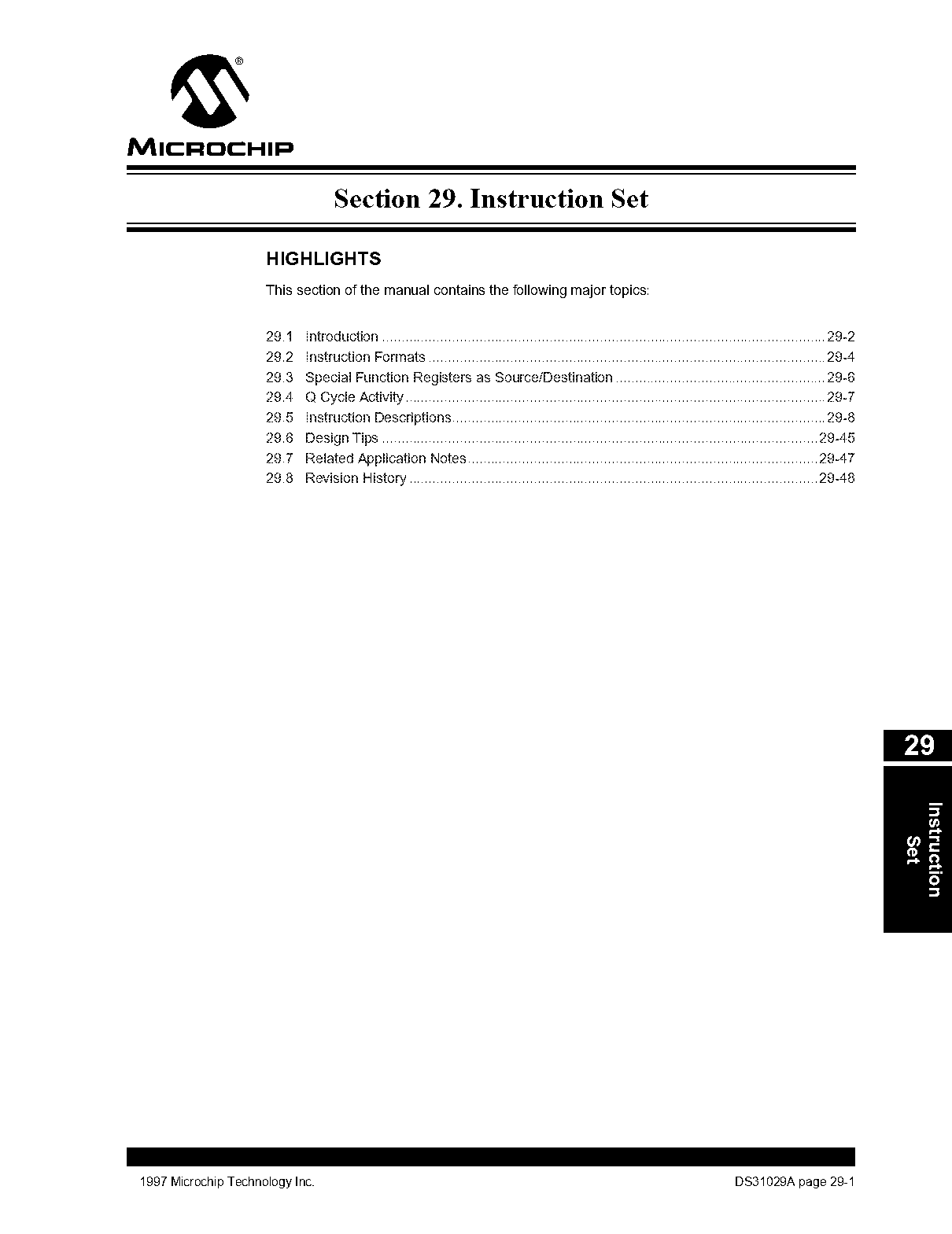 trisc instruction set sheet