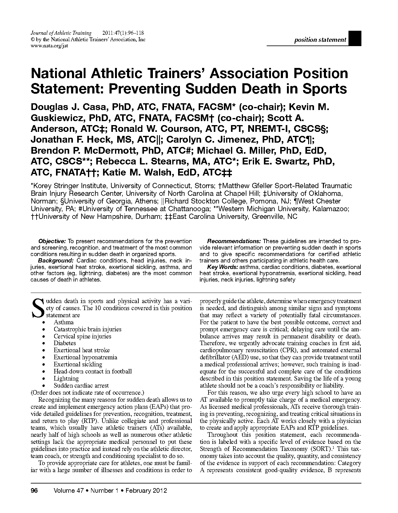 nata ppe position statement