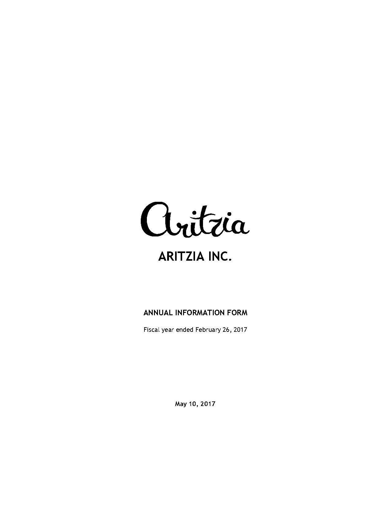 aritzia exchange policy online