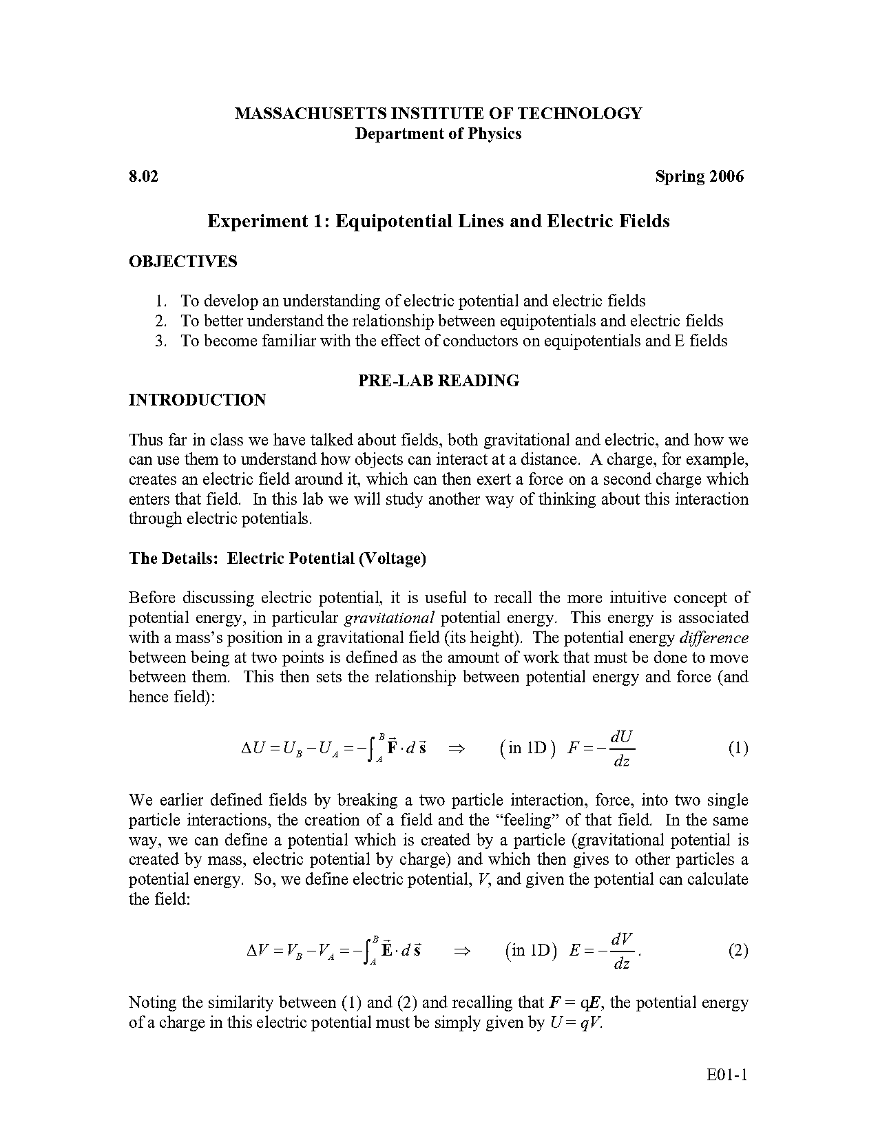 equipotential and electric field lines lab report discussion