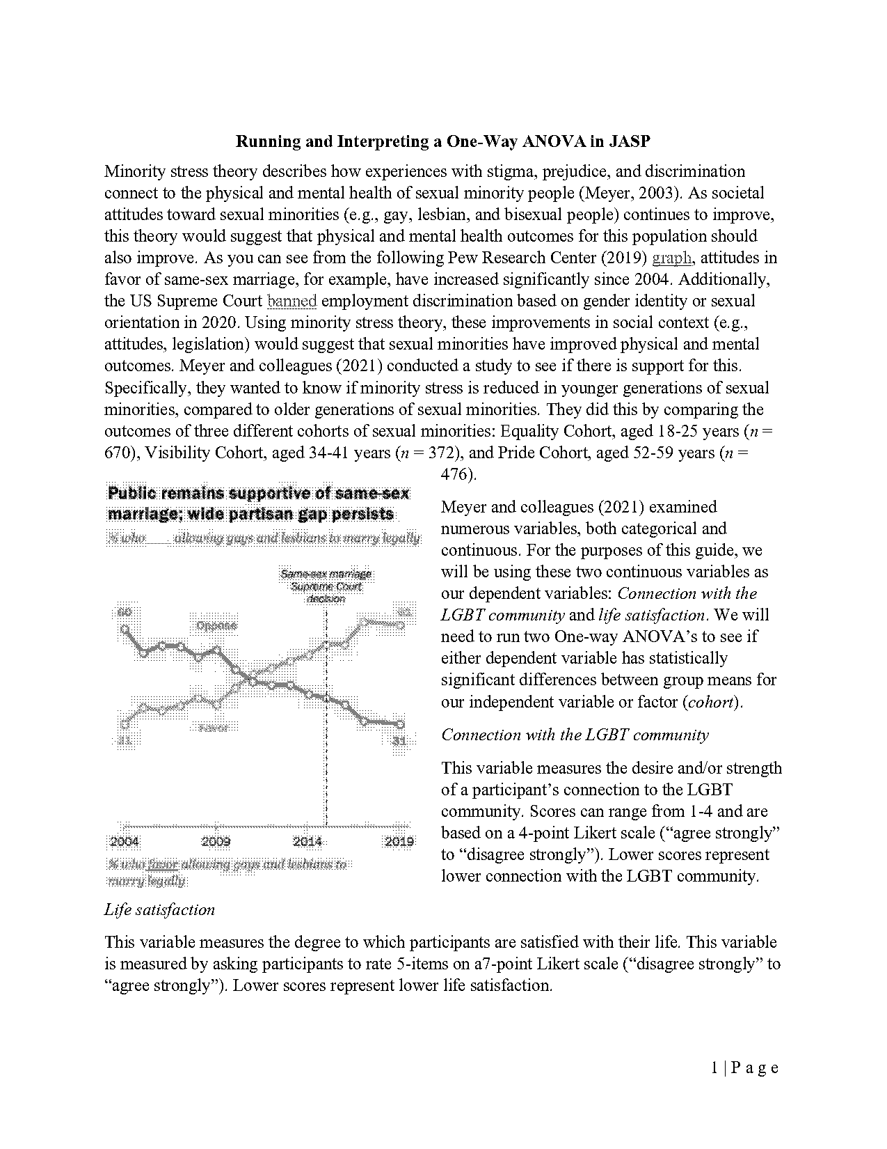 example of a one way anova research question