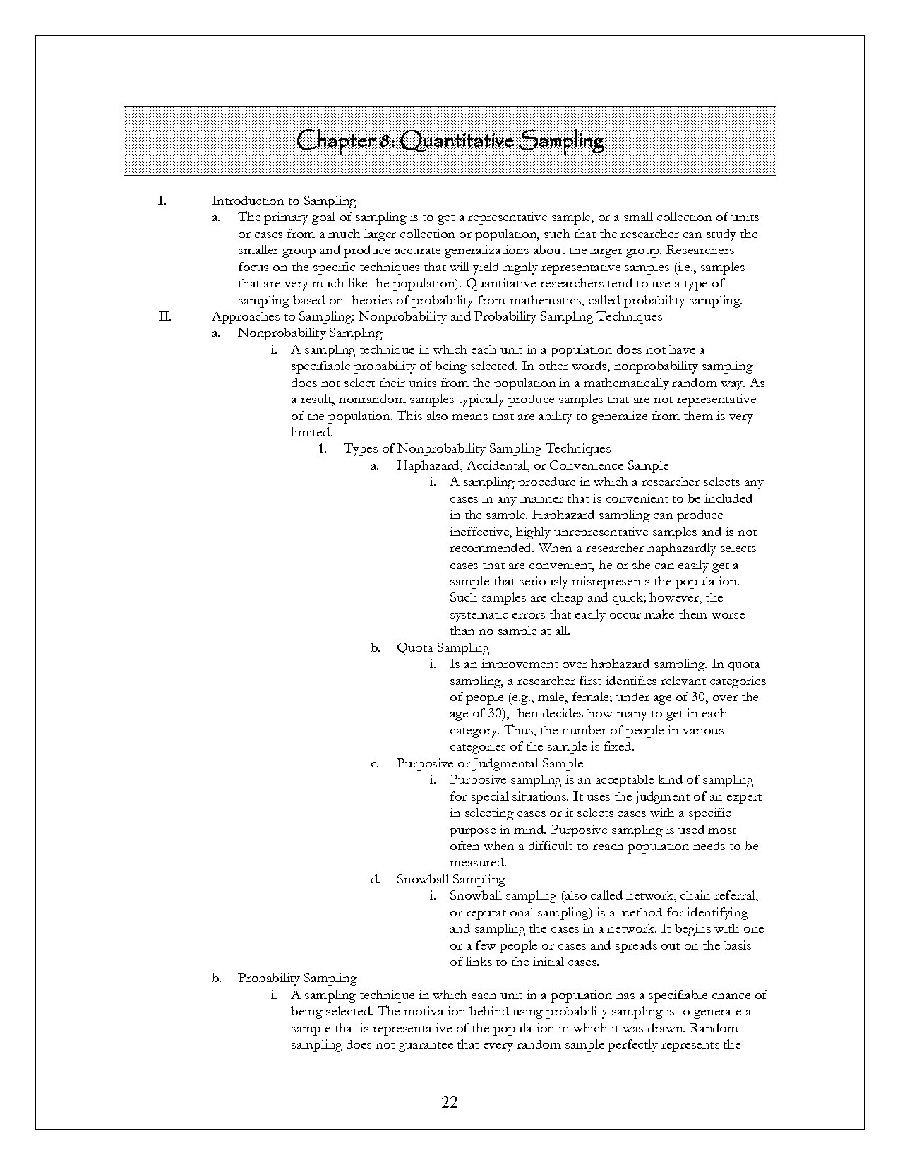 what are the various sampling techniques in research