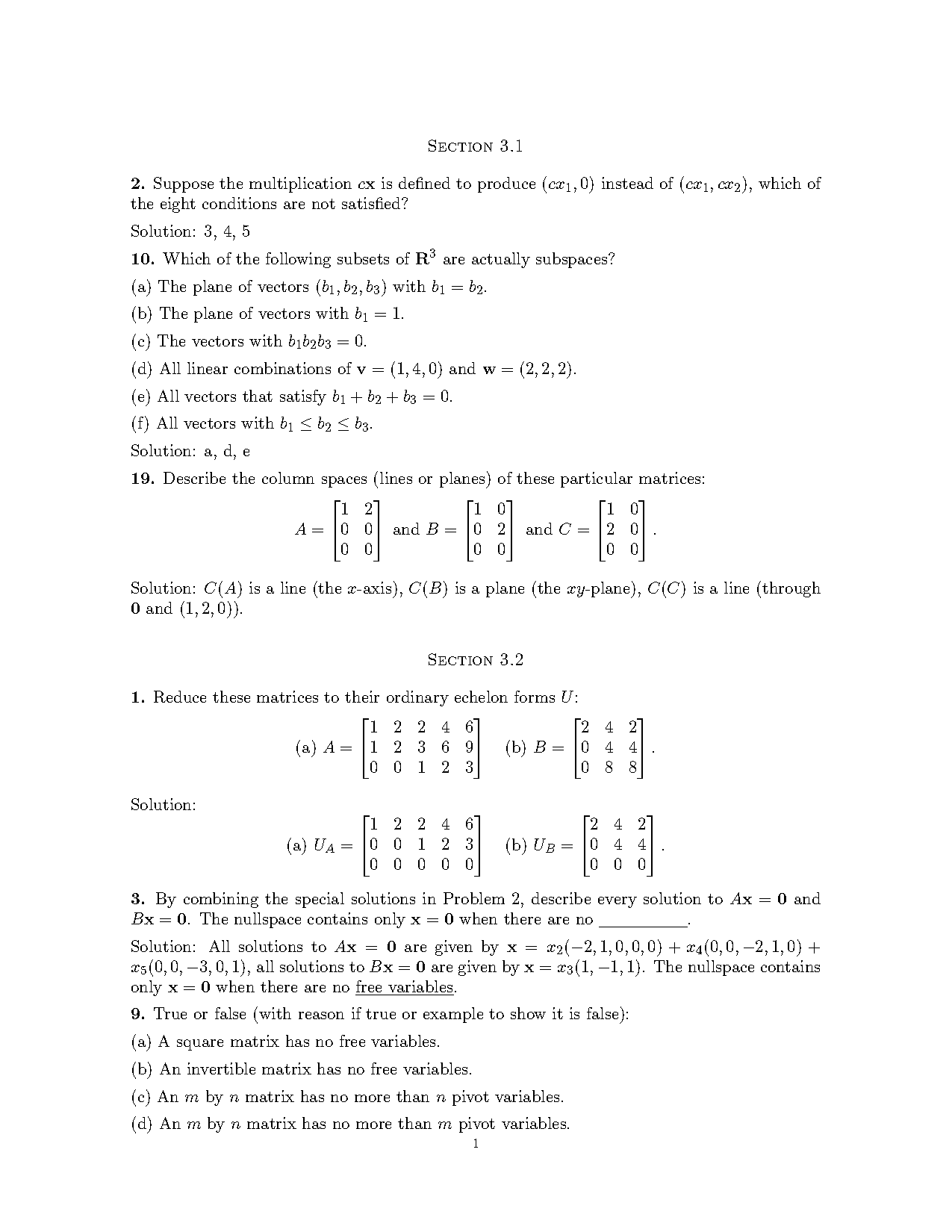 rank of a matrix using echelon form examples