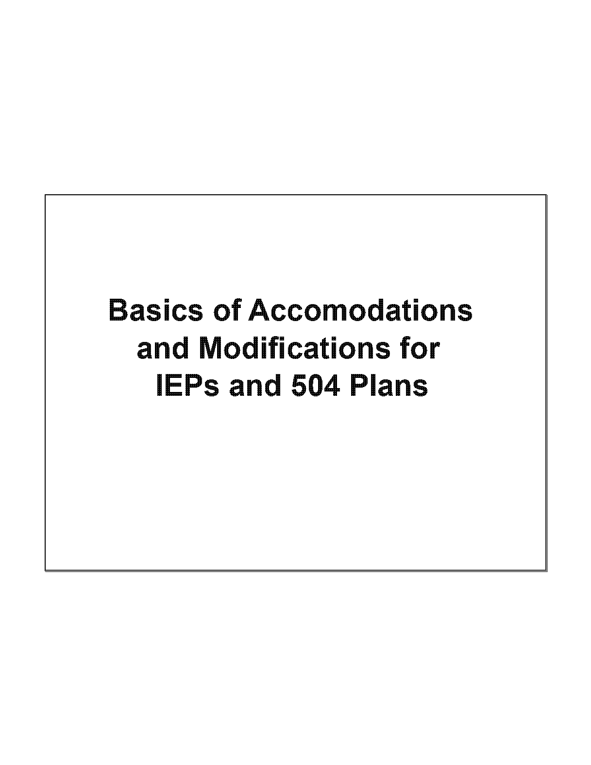 accommodations and modifications in lesson plan