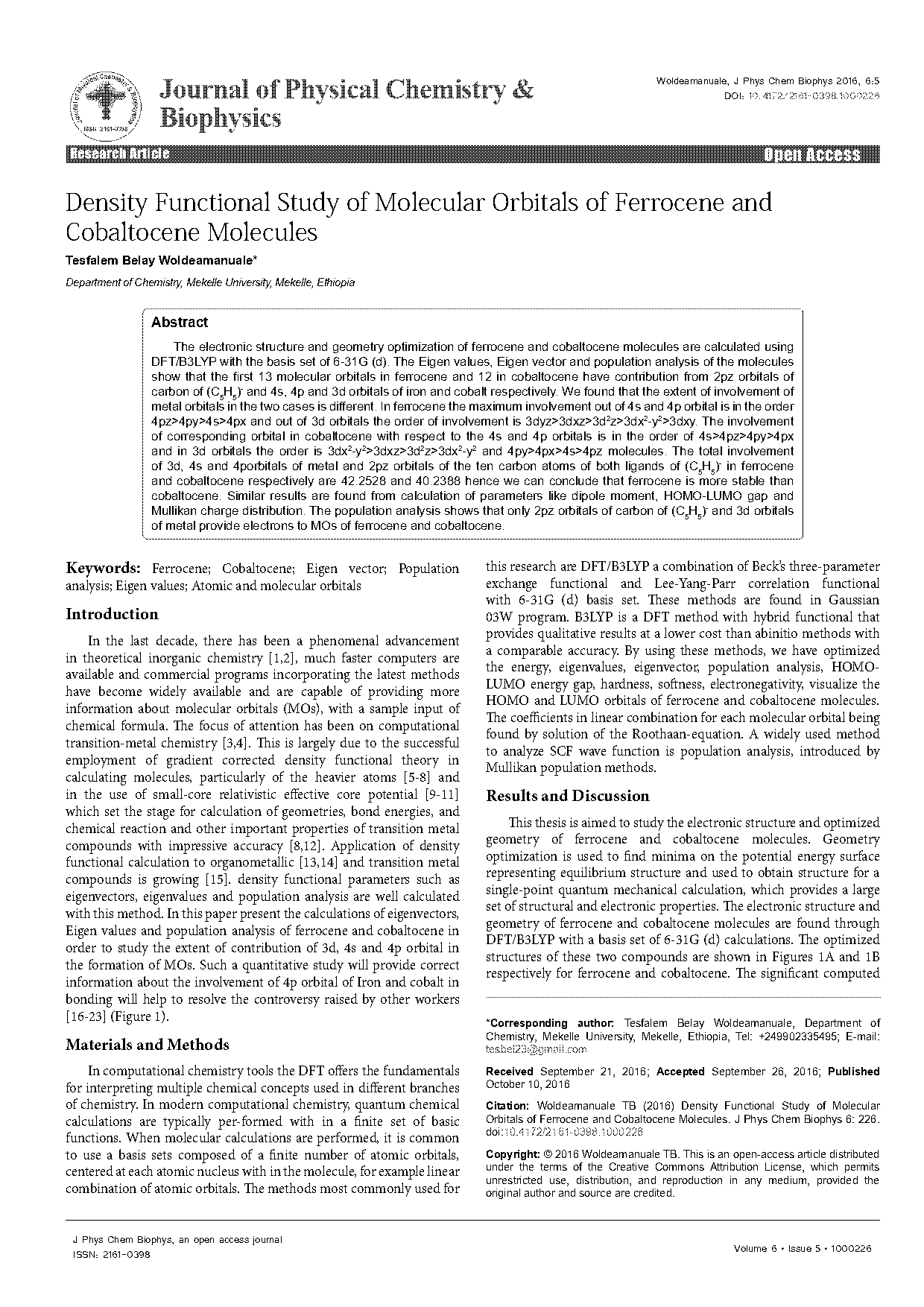 chemical properties of cobaltocene