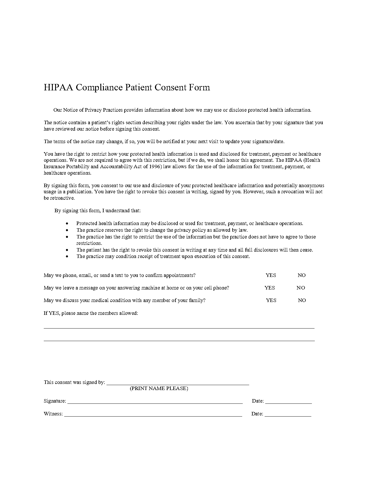 hipaa compliant new patient form